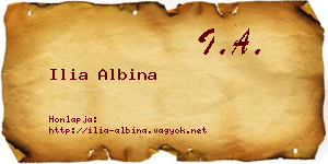 Ilia Albina névjegykártya